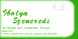 ibolya szemeredi business card